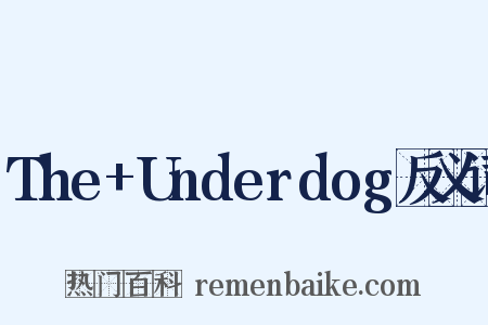 The+Underdog反义词是什么意思的图片